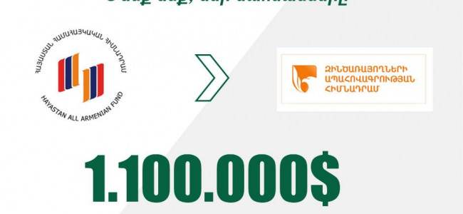 COMUNICAT / FONDUL ARMENIA – Un milion o sută de mii de dolari la Fondul 1000+