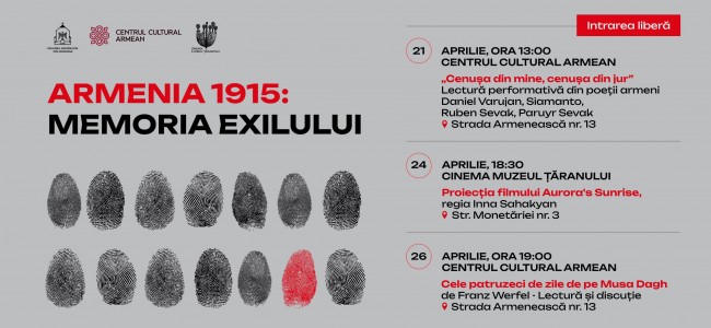 Ceremonii și evenimente comemorative desfășurate la București în memoria victimelor Genocidului Armean Ceremonii și evenimente comemorative desfășurate la București în memoria victimelor Genocidului Armean