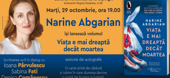 VIDEO | Lansarea volumului „Viața e mai dreaptă decât moartea” de Narine Abgarian VIDEO | Lansarea volumului „Viața e mai dreaptă decât moartea” de Narine Abgarian